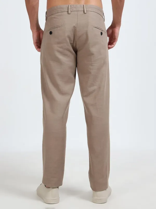 Beige_Cotton_Premium_&_Elegant_Full_Length_Casual_Trouser_For_Men