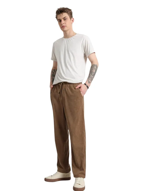 Brown_Cotton_Premium_&_Elegant_Full_Length_Casual_Trouser_For_Men