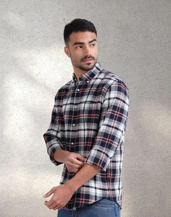 Multicolor_Cotton_Full_Sleeve_Designer_Regular_Fit_Checks_Shirt_For_Men