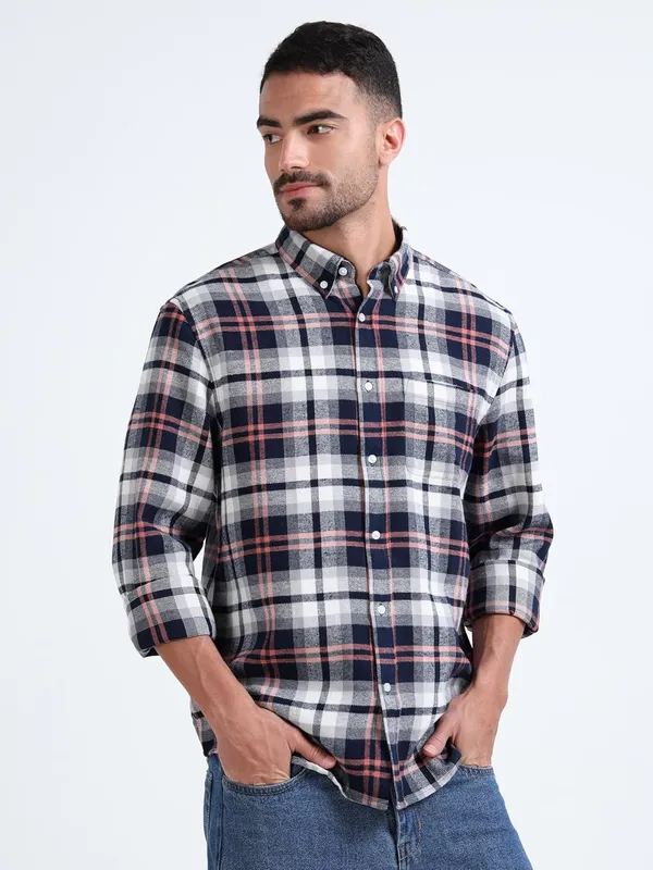 Multicolor_Cotton_Full_Sleeve_Designer_Regular_Fit_Checks_Shirt_For_Men