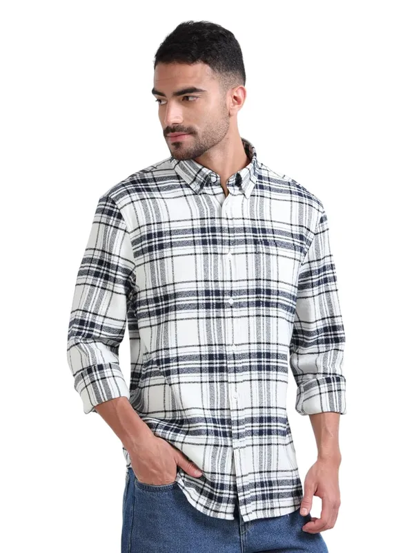 Multicolor_Cotton_Full_Sleeve_Designer_Regular_Fit_Checks_Shirt_For_Men