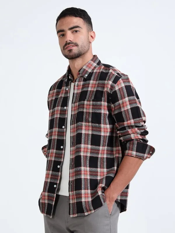 Multicolor_Cotton_Full_Sleeve_Designer_Regular_Fit_Checks_Shirt_For_Men