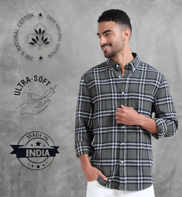 Multicolor_Cotton_Full_Sleeve_Designer_Regular_Fit_Checks_Shirt_For_Men