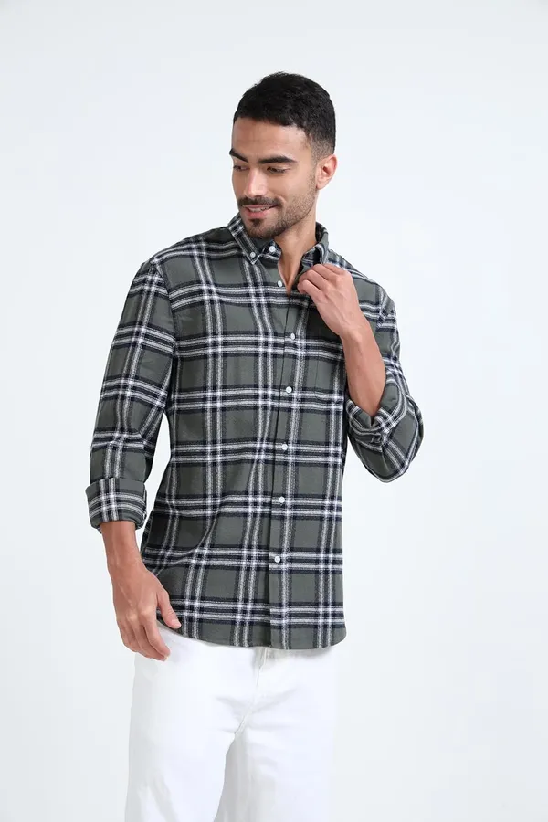 Multicolor_Cotton_Full_Sleeve_Designer_Regular_Fit_Checks_Shirt_For_Men