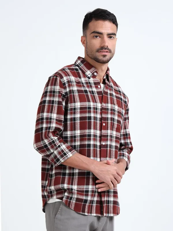 Multicolor_Cotton_Full_Sleeve_Designer_Regular_Fit_Checks_Shirt_For_Men