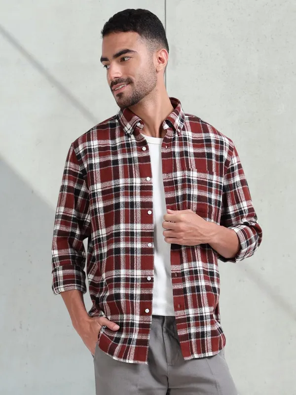 Multicolor_Cotton_Full_Sleeve_Designer_Regular_Fit_Checks_Shirt_For_Men