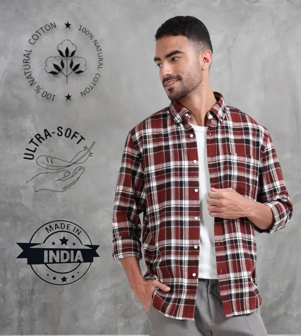 Multicolor_Cotton_Full_Sleeve_Designer_Regular_Fit_Checks_Shirt_For_Men