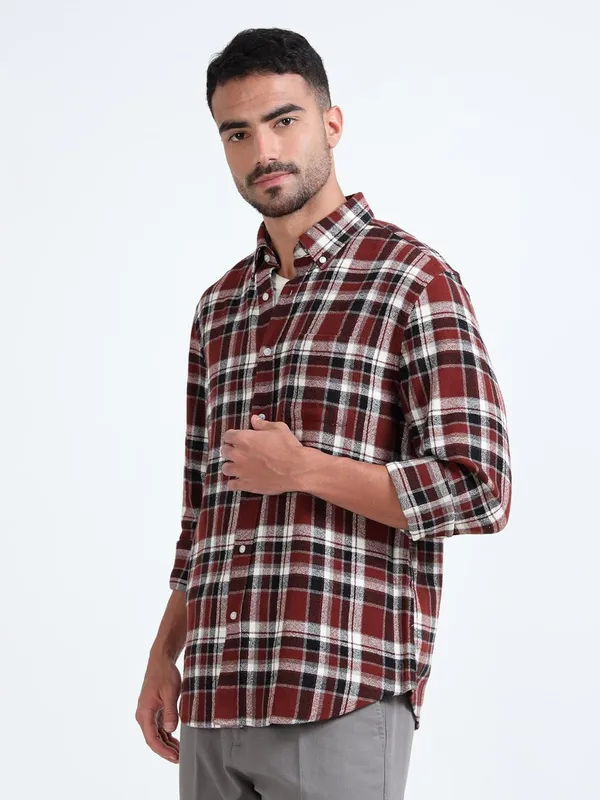 Multicolor_Cotton_Full_Sleeve_Designer_Regular_Fit_Checks_Shirt_For_Men