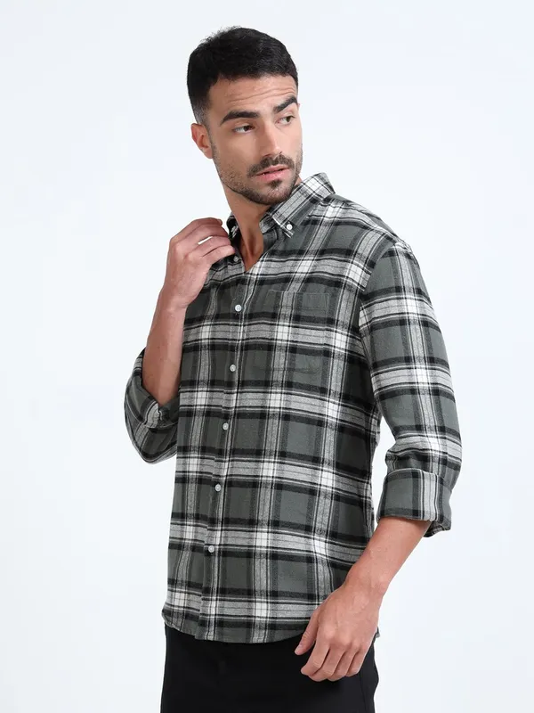 Multicolor_Cotton_Full_Sleeve_Designer_Regular_Fit_Checks_Shirt_For_Men