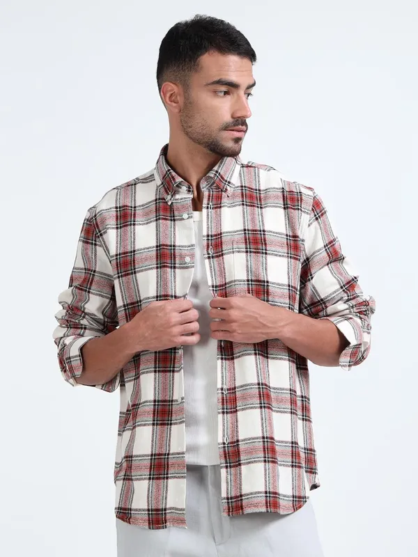 Multicolor_Cotton_Full_Sleeve_Designer_Regular_Fit_Checks_Shirt_For_Men