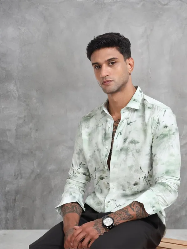 Multicolor_Nylon_Full_Sleeve_Designer_Regular_Fit_Printed_Shirt_For_Men