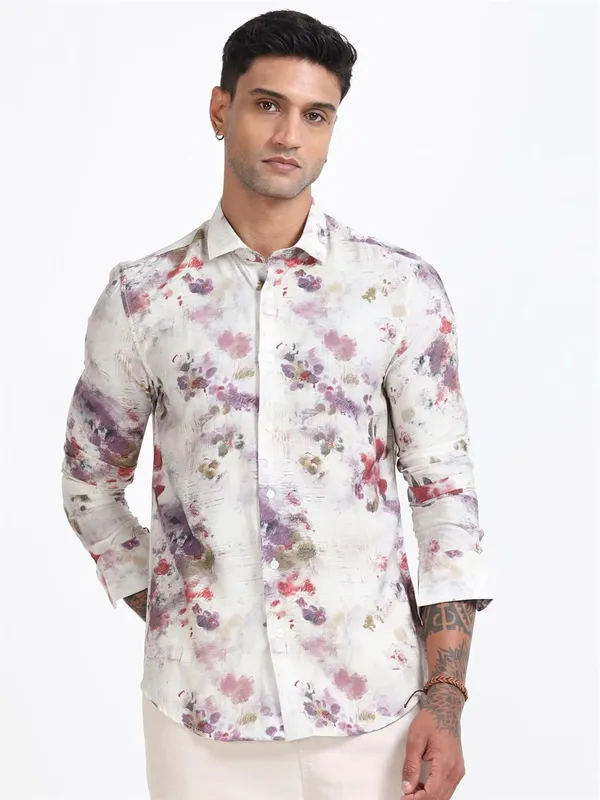 Multicolor_Nylon_Full_Sleeve_Designer_Regular_Fit_Printed_Shirt_For_Men
