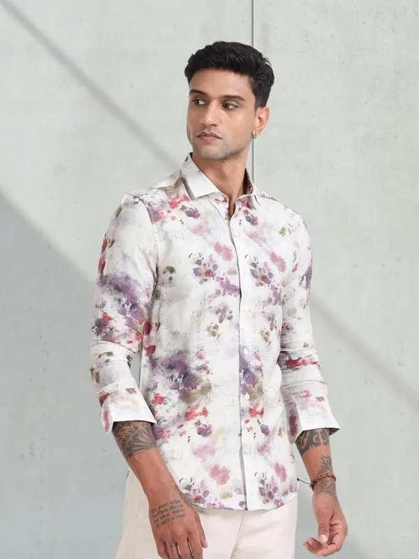 Multicolor_Nylon_Full_Sleeve_Designer_Regular_Fit_Printed_Shirt_For_Men