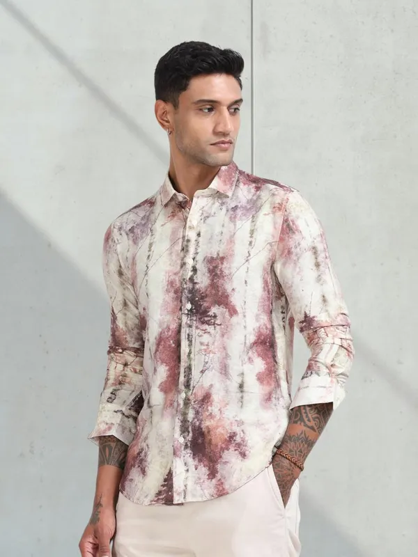 Multicolor_Nylon_Full_Sleeve_Designer_Regular_Fit_Printed_Shirt_For_Men