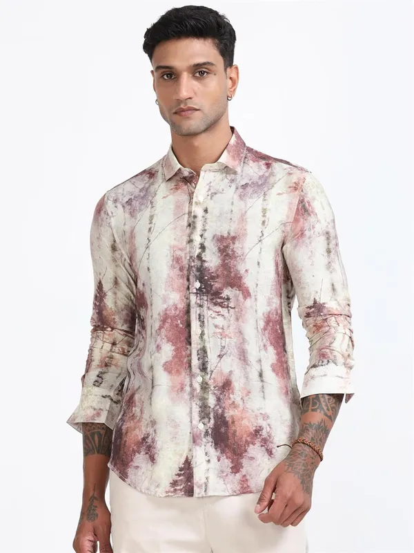 Multicolor_Nylon_Full_Sleeve_Designer_Regular_Fit_Printed_Shirt_For_Men