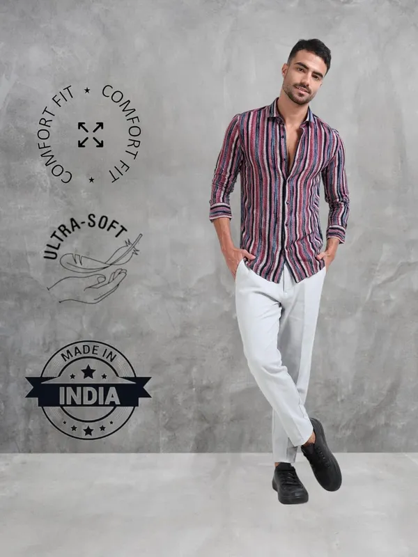 Multicolor_Rayon_Full_Sleeve_Designer_Regular_Fit_Shirt_For_Men