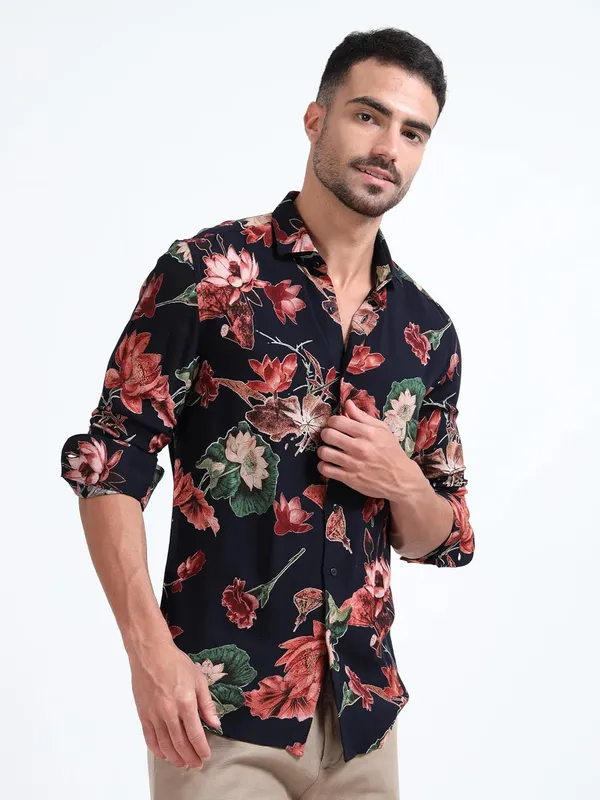 Multicolor_Rayon_Full_Sleeve_Designer_Regular_Fit_Shirt_For_Men