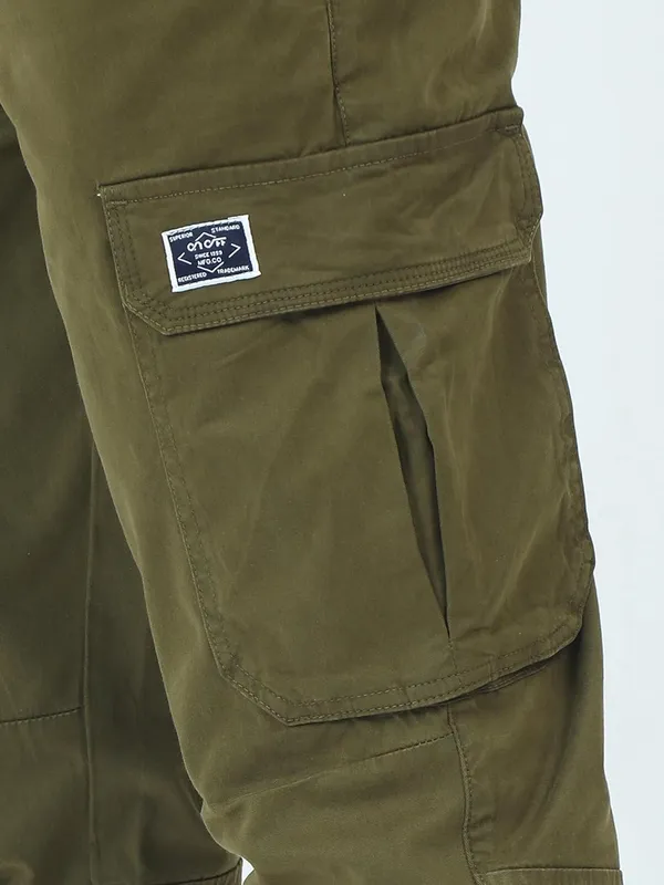 Green_Cotton_Drawstring_Waist_With_Side_Pockets_Cargo_Jogger_For_Men
