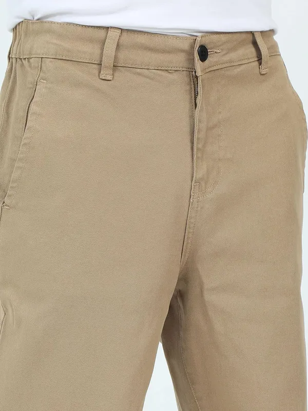 Beige_Denim_Full_Length_Casual_Trouser_For_Men