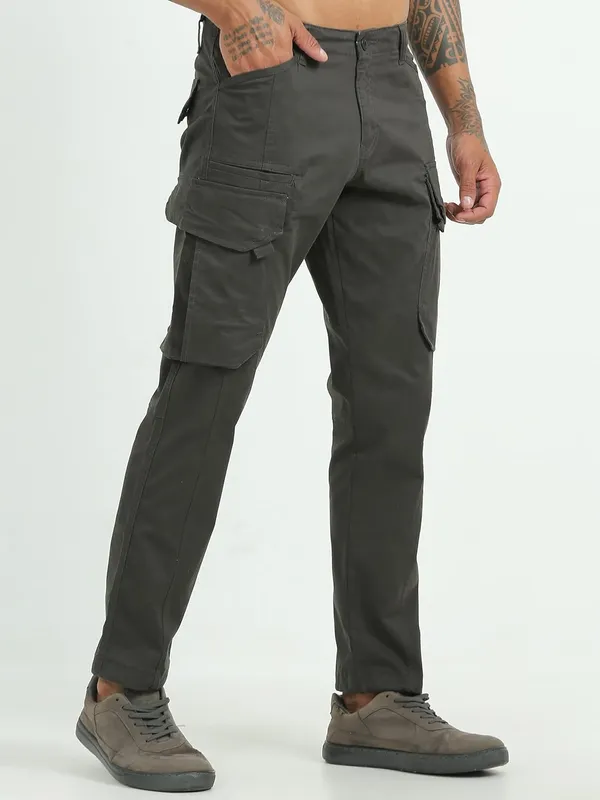 Olive_Green_Cotton_Waist_With_Side_Pockets_Cargo_Casual_Cargo_For_Men