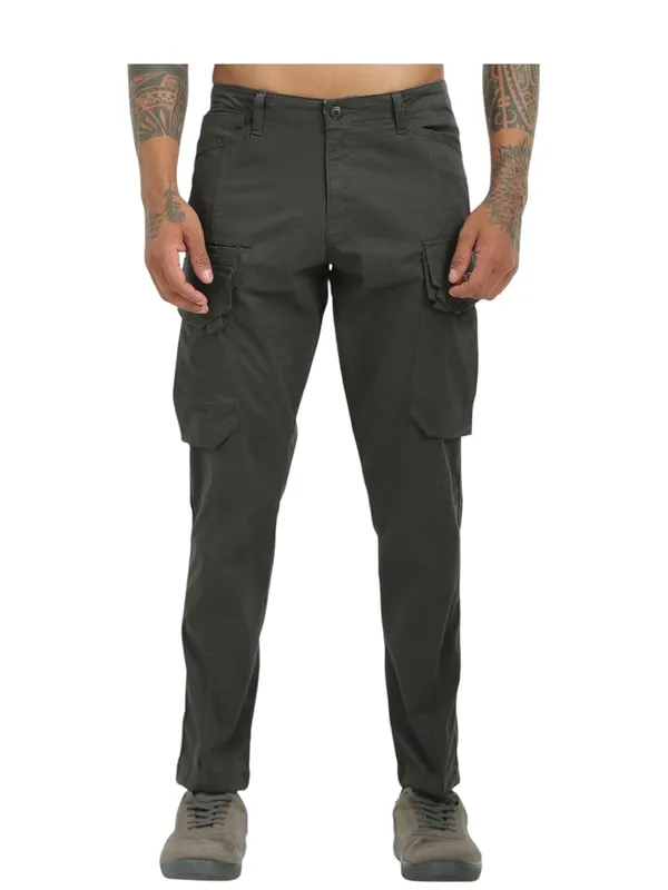 Olive_Green_Cotton_Waist_With_Side_Pockets_Cargo_Casual_Cargo_For_Men