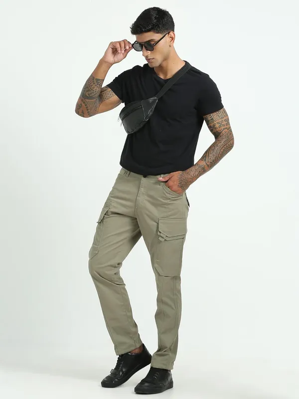 Beige_Cotton_Waist_With_Side_Pockets_Cargo_Casual_Cargo_For_Men