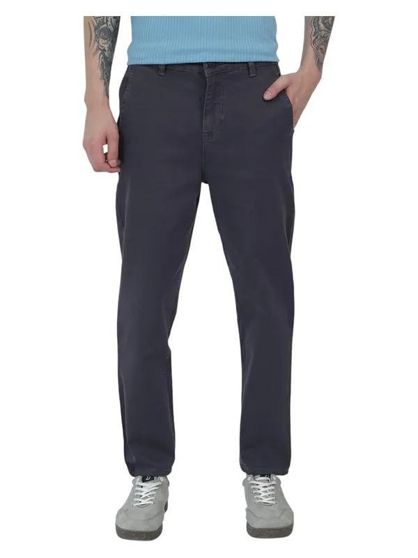 Dark_Grey_Denim_Full_Length_Casual_Trouser_For_Men