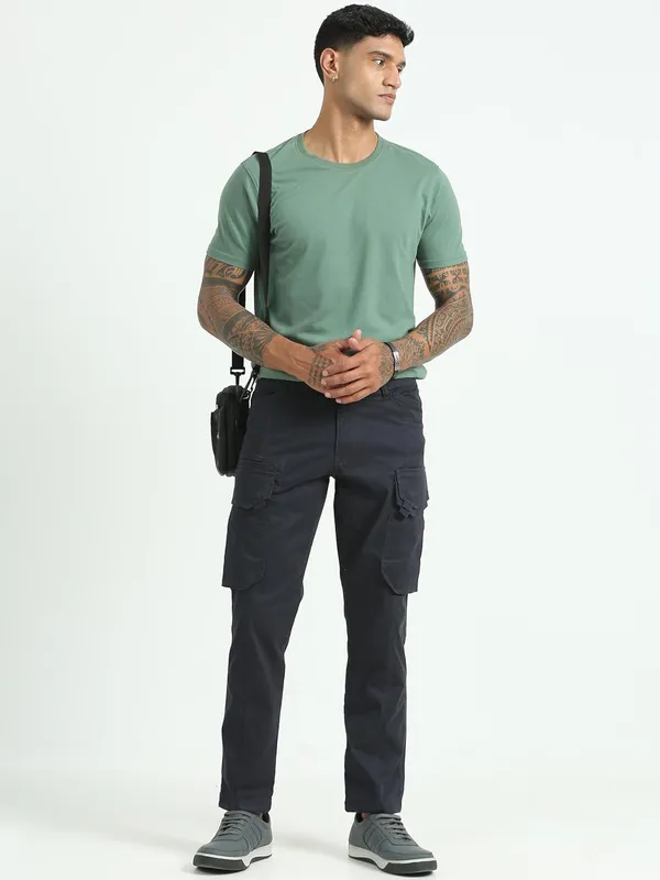 Blue_Cotton_Waist_With_Side_Pockets_Cargo_Casual_Cargo_For_Men