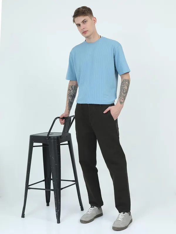 Black_Denim_Full_Length_Casual_Trouser_For_Men
