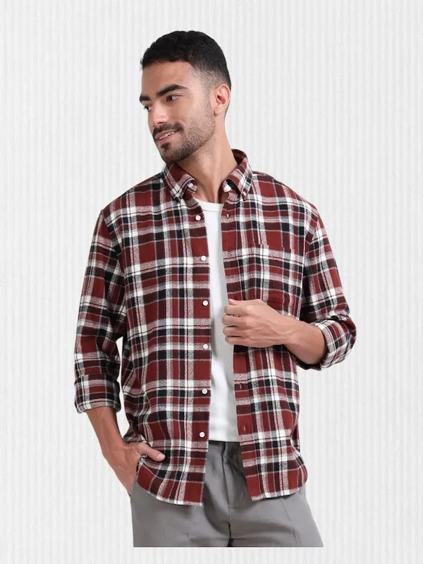 Multicolor_Cotton_Full_Sleeve_Designer_Regular_Fit_Checks_Shirt_For_Men