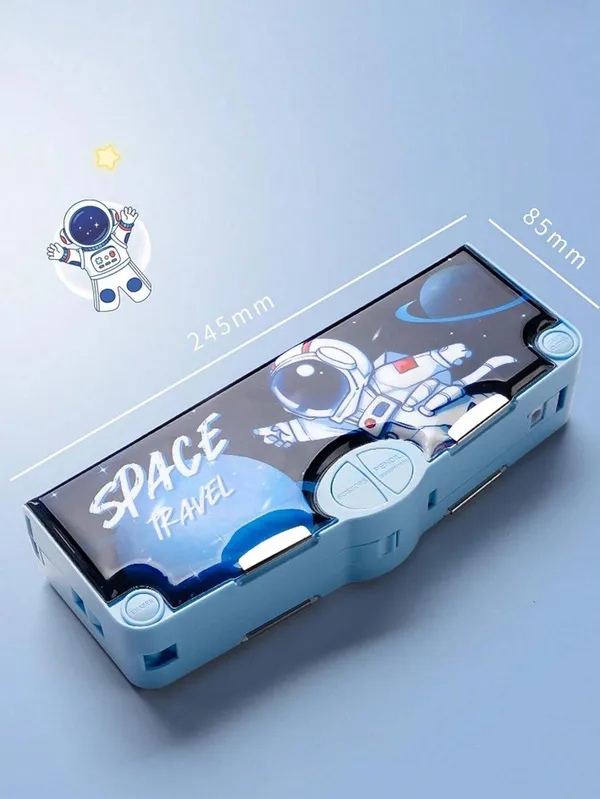 Blue_Magnetic_Pencil_Box_For_Kids__Multi-Layer,_Automatic_Button-Operated_Storage_Case_For_School_&_Art_Supplies