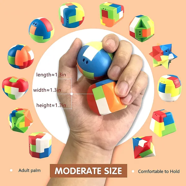 12_Pack_3D_Puzzle_Keychain_Set_–_Mini_Brain_Teaser_IQ_Toys_for_Kids_and_Adults,_Colorful_Interlocking_Logic_Games_with_Lanyards