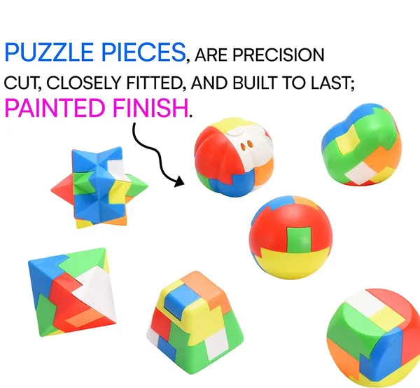 12_Pack_3D_Puzzle_Keychain_Set_–_Mini_Brain_Teaser_IQ_Toys_for_Kids_and_Adults,_Colorful_Interlocking_Logic_Games_with_Lanyards