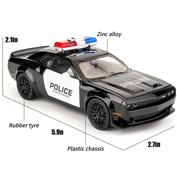 1:24_Dodge_Challenger_Hellcat_Police_Car_Model_Car,_Zinc_Alloy_Pull_Back_Toy_Car_with_Sound_and_Light_for_Kids_Boy_Girl_Gift