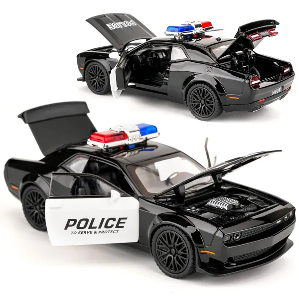 1:24_Dodge_Challenger_Hellcat_Police_Car_Model_Car,_Zinc_Alloy_Pull_Back_Toy_Car_with_Sound_and_Light_for_Kids_Boy_Girl_Gift