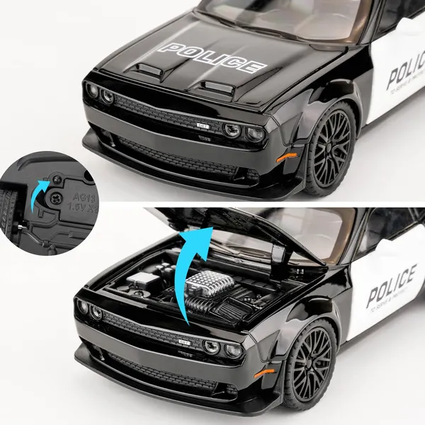 1:24_Dodge_Challenger_Hellcat_Police_Car_Model_Car,_Zinc_Alloy_Pull_Back_Toy_Car_with_Sound_and_Light_for_Kids_Boy_Girl_Gift