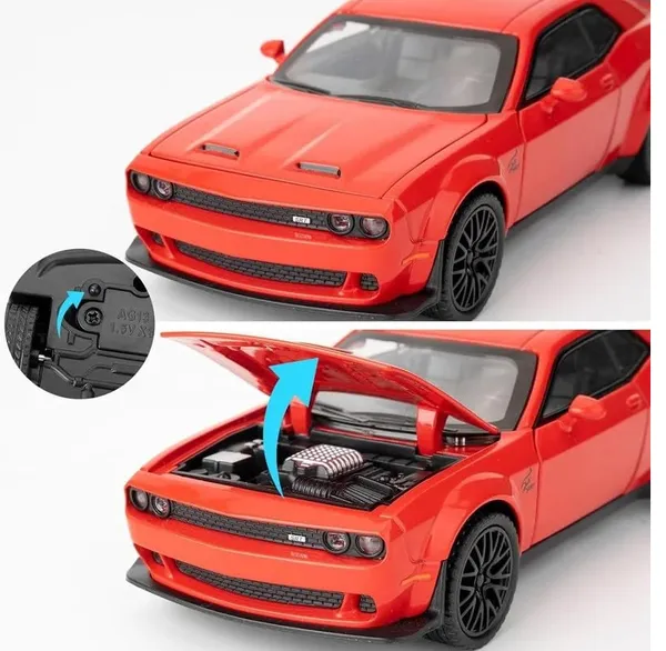 1:24_Dodge_Challenger_Srt_Hellcat_Scale_Model_Diecast_Metal_Car_Multicolour_(_As_per_availability_)