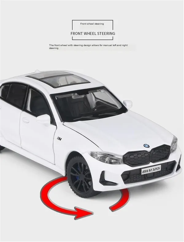 1:32_Scale_BMW_320i_Die-Cast_Metal_Model_Car_Toy_–_Pull_Back_Action,_Openable_Doors,_Hood_&_Trunk