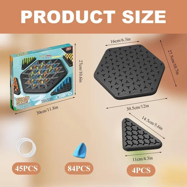 Chain_Triangle_Chess_Game,_Triggle_Rubber_Band_Game,_Chain_Triangle_Chess_Board_Game,_Territory_Capture_Family_Game,_Strategy_Board_Game_for_Family_Game_Nights