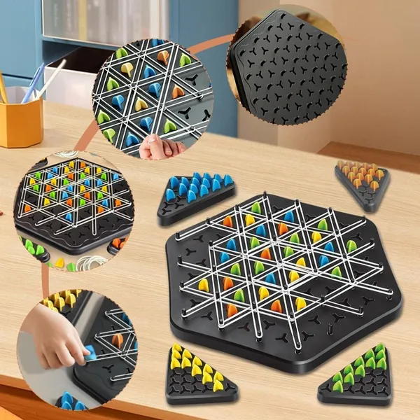 Chain_Triangle_Chess_Game,_Triggle_Rubber_Band_Game,_Chain_Triangle_Chess_Board_Game,_Territory_Capture_Family_Game,_Strategy_Board_Game_for_Family_Game_Nights