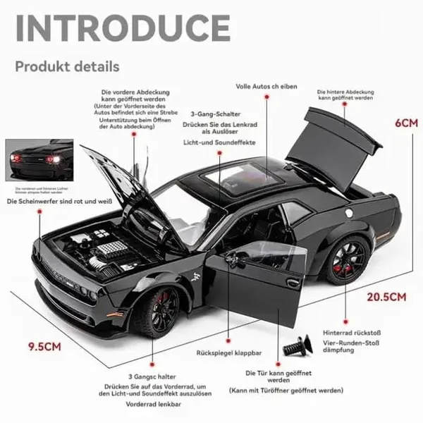 1:24_Dodge_Challenger_Srt_Hellcat_Scale_Model_Diecast_Metal_Car_Multicolour_(_As_per_availability_)