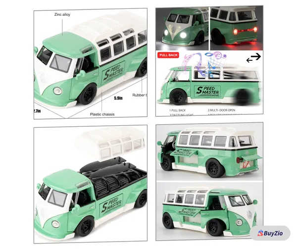 1:32_Volkswagen_Classic_Camper_Van_Diecast_Model__Retro_Surf_Bus_Toy_With_Pull_Back,_Light_&_Sound_Features__Perfect_Gift_For_Kids_&_Collectors_(Color_as_per_availability)