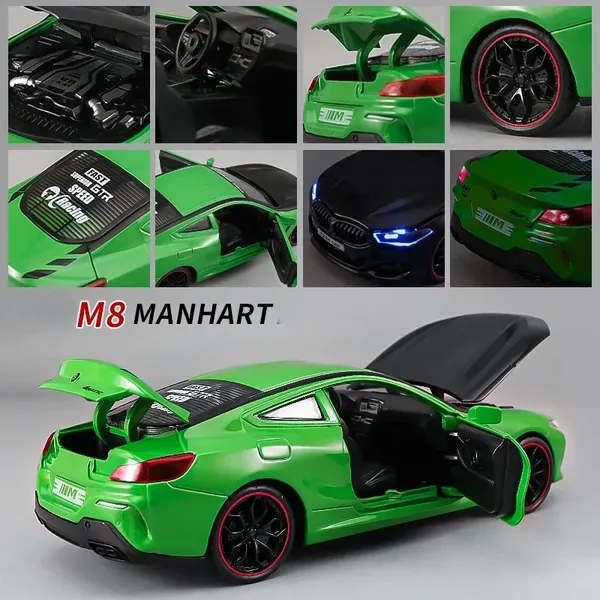 BMW_M8_1:24_Scale_Diecast_Model_Car_-_Alloy_Metal_Toy_Car_with_Opening_Doors,_Hood_&_Trunk,_Sound_&_Light_Multicolour_(As_per_availability_)