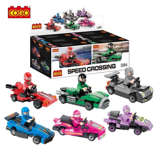 COGO_City_Plastic_Building_Block_Pull_Back_Race_Car_Scene_Build_Educational_Blocks_DIY_Building_Blocks_Toys_(_6_Characters_&_6_Colour_As_per_availability_)