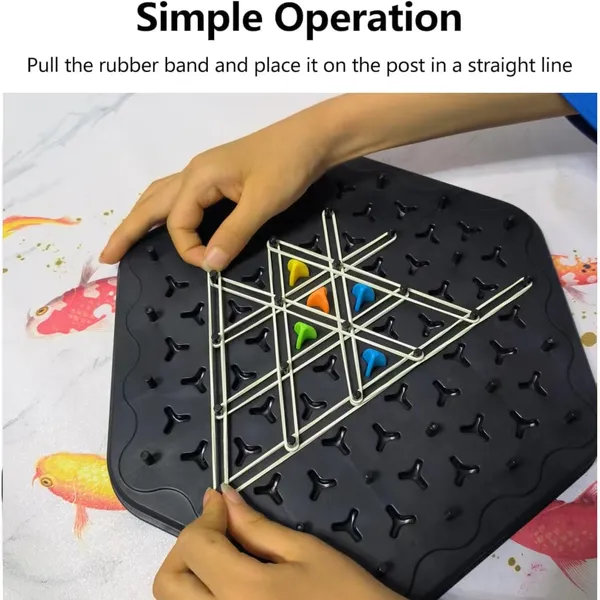 Chain_Triangle_Chess_Game,_Triggle_Rubber_Band_Game,_Chain_Triangle_Chess_Board_Game,_Territory_Capture_Family_Game,_Strategy_Board_Game_for_Family_Game_Nights