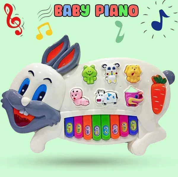 Grey_&_White_Interactive_Rabbit_Piano_Toy__Musical_Learning_Keyboard_For_Toddlers_&_Kids