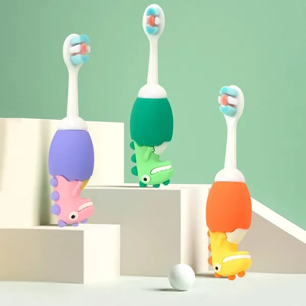 Dino_Brush_Toddler_Manual_Toothbrush_Comfortable_To_Use_Deep_Cleaning_Dense_Bristle_Animal_Design_Funny_Children_Toothbrush_For_Home(Pack_of_2_)