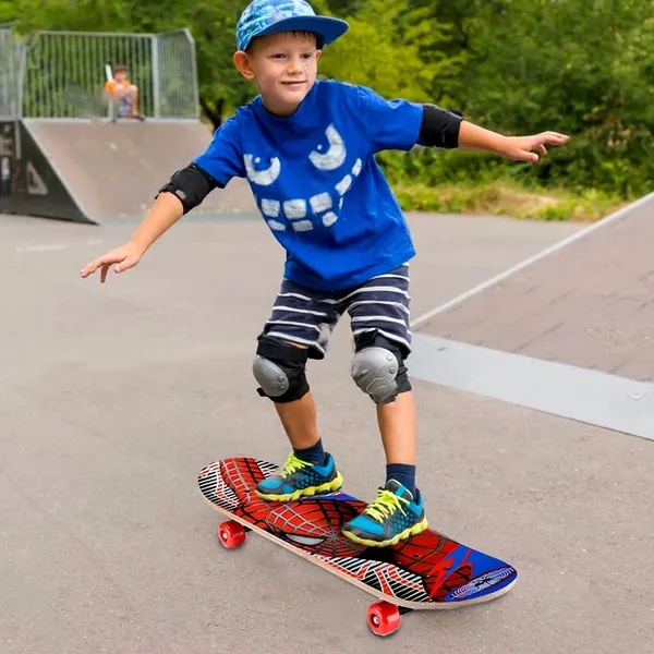 Kids'_Skateboard_24"_x_6"_with_Lightning_Design_|_Beginner-Friendly