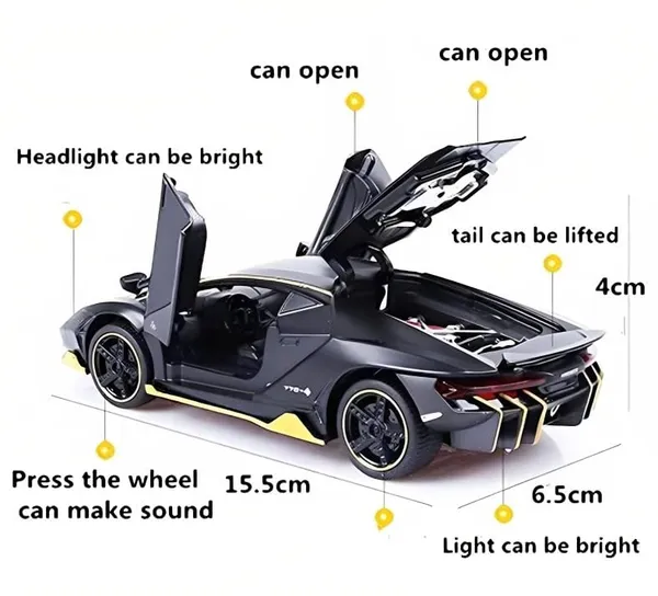 1:32_Scale_Lamborghini_Car_Toy_Die-cast_Metal_Car|_Model_Car_Pull_Back_car_|_Openable_Doors_with_Sound_and_Light_for