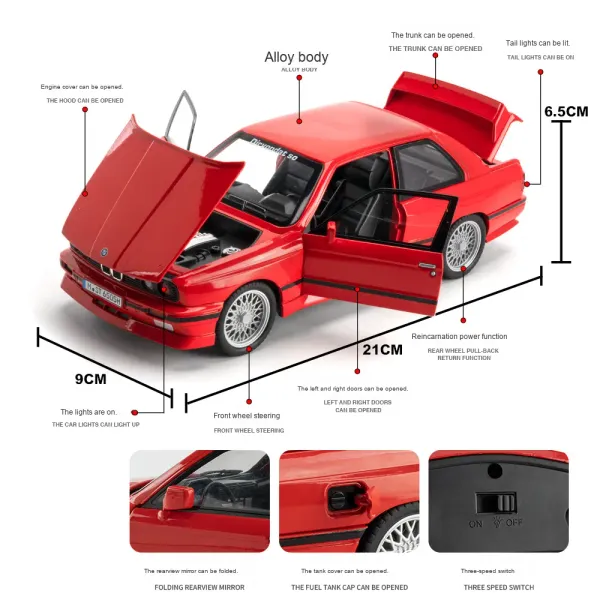 M3_Alloy_Car_Model_–_1:24_Scale_Opening_doors,_hood_&_trunk,_four-wheel_shock_absorber,_front-wheel_steering,_sound_&_lights_(Multicolour)_As_per_availability